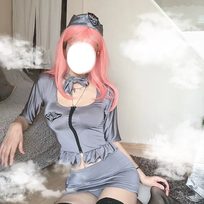 Аниме пижамы для женщин униформа авиатора Женский костюм косплея сексуальные