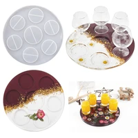 diy crystal epoxy resin mold tray beer beverage wine beer rack silicone mold for resin