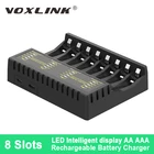 Зарядное устройство VOXLINK на 8 слотов светодиодный ным дисплеем, USB-выходом, умный внешний аккумулятор для быстрой зарядки аккумуляторов 1,2 в AAAAA Ni-MHNi-Cd