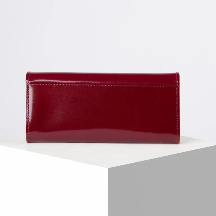 Кошелёк женский 2 отдела на клапане цвет бордовый | Багаж и сумки