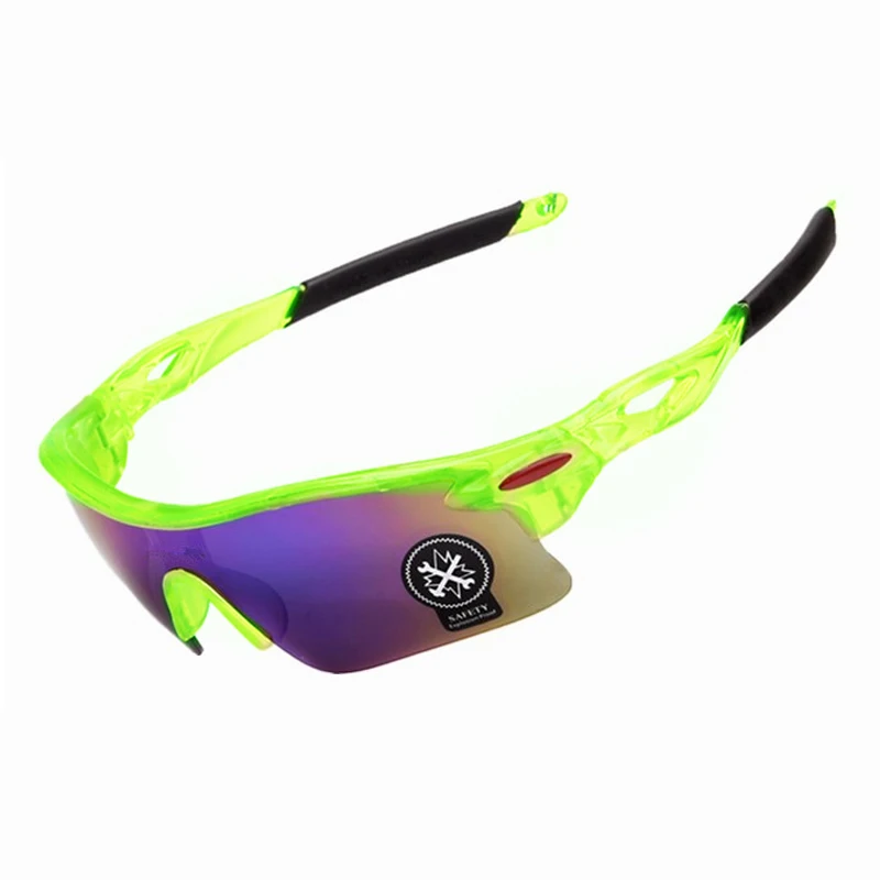 Green Green Уличные солнцезащитные очки HD UV400 для рыбалки, мужские и женские, ветрозащитные, пылезащитные, для пешего туризма, альпинизма, спортивные очки для бега, езды на велосипеде - Цвет: Green Green