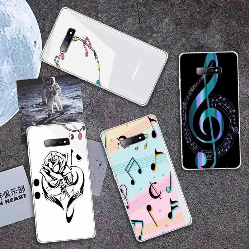 musical notes sheet music  Transparent phone case for Samsung A71 S9 10 20 HUAWEI p30 40 honor 10i 8x xiaomi note 8 Pro 10t 11