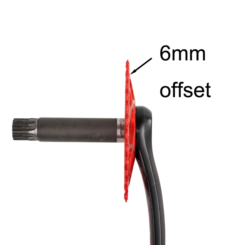 Каменная овальная Звездочка 6 мм офсетная для GXP XX1 Eagle X01 X1 X0 X9 для sram gxp DM 30T 32T 34T 36 38 MTB дорожный велосипед с прямым креплением 6 мм