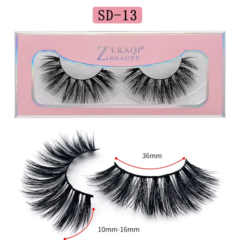 16 Mink Eyelashes Criss-Cross Natural Fake lashes Length 25mm Makeup 3D Mink Lashes Extension Eyelash Beauty - Color: 16