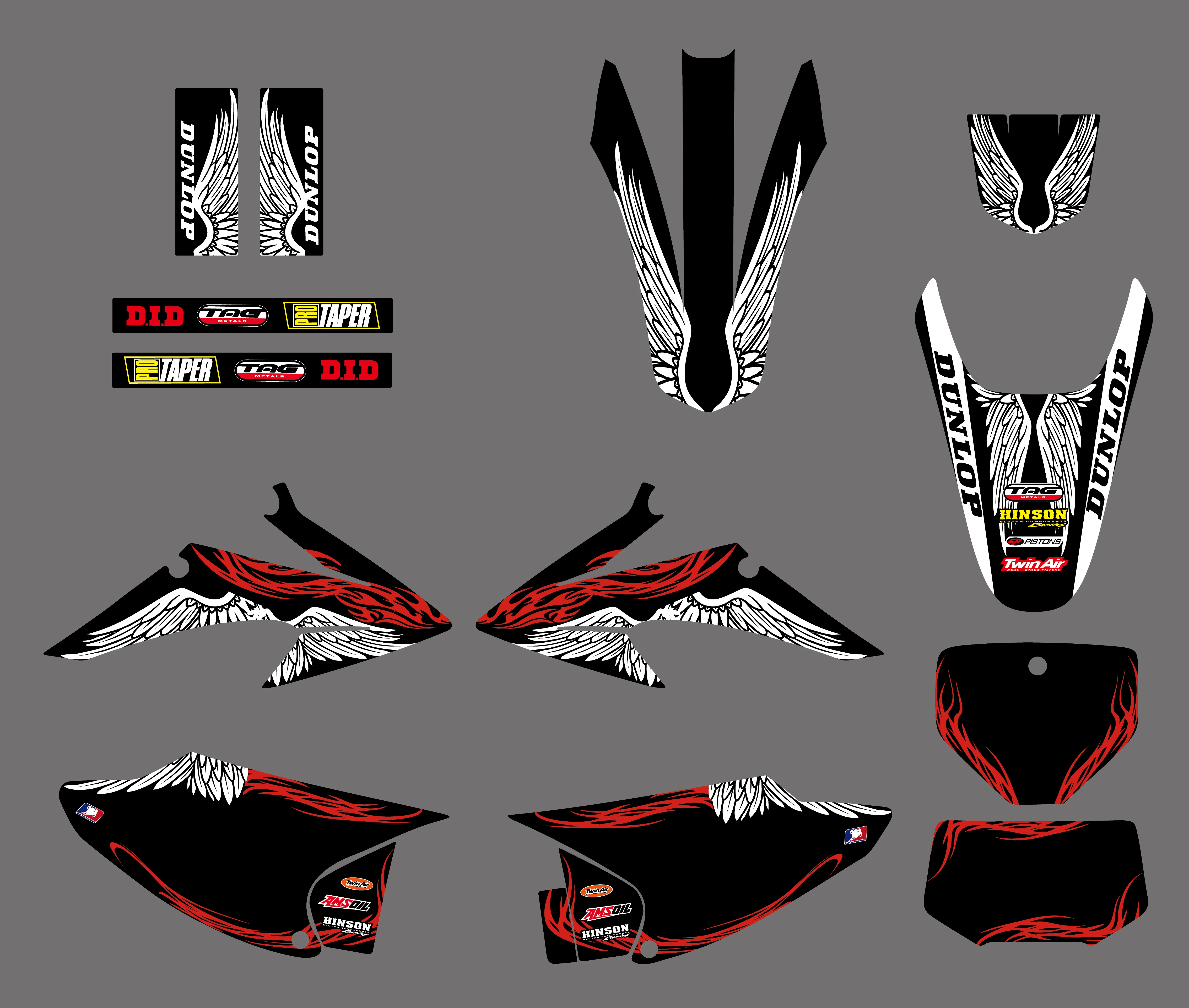 

New Style TEAM GRAPHICS BACKGROUNDS FOR Honda CRF150 CRF230 CRF150F CRF230F 2008 2009 2010 2011 2012 2013 2014