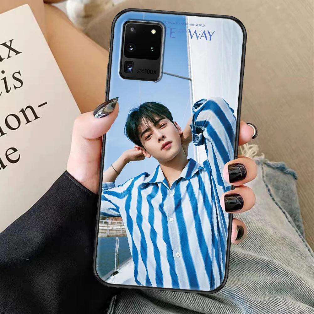 Чехол для телефона Cha EunWoo Eun Woo Samsung Galaxy Note 4 8 9 10 20 S8 S9 S10 S10E S20 Plus UITRA Ультрачерный