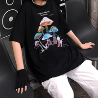 camiseta com estampa de cogumelo colorida camiseta casual de rua harajuku 2020 pul%c3%b4ver casual feminina e masculina
