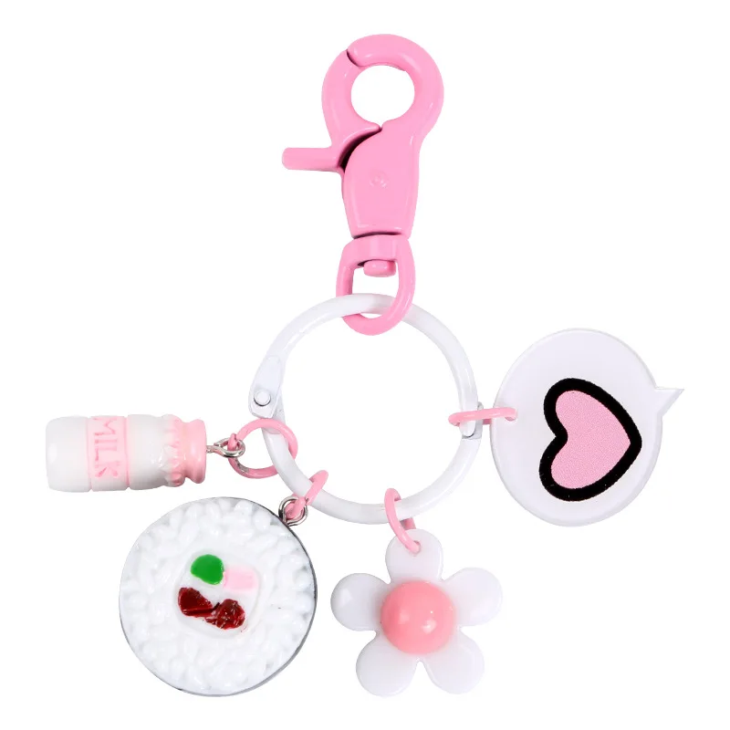 Новинка брелок для ключей ювелирные изделия милый суши цветок любовь сердце