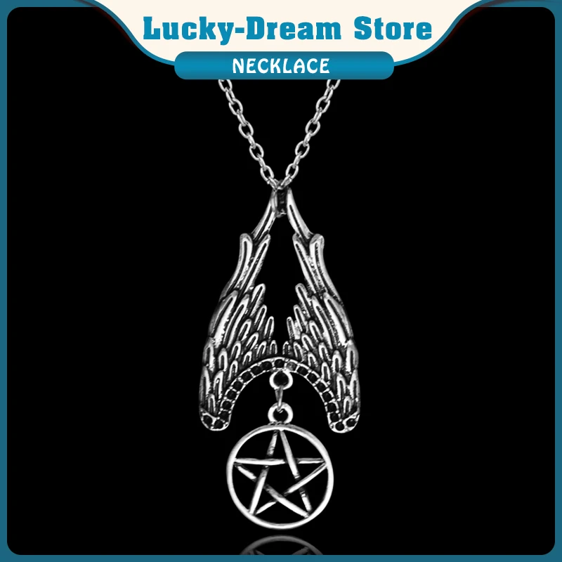 Новинка сверхнатуральное пятиконечное винтажное яркое ожерелье с цепочкой