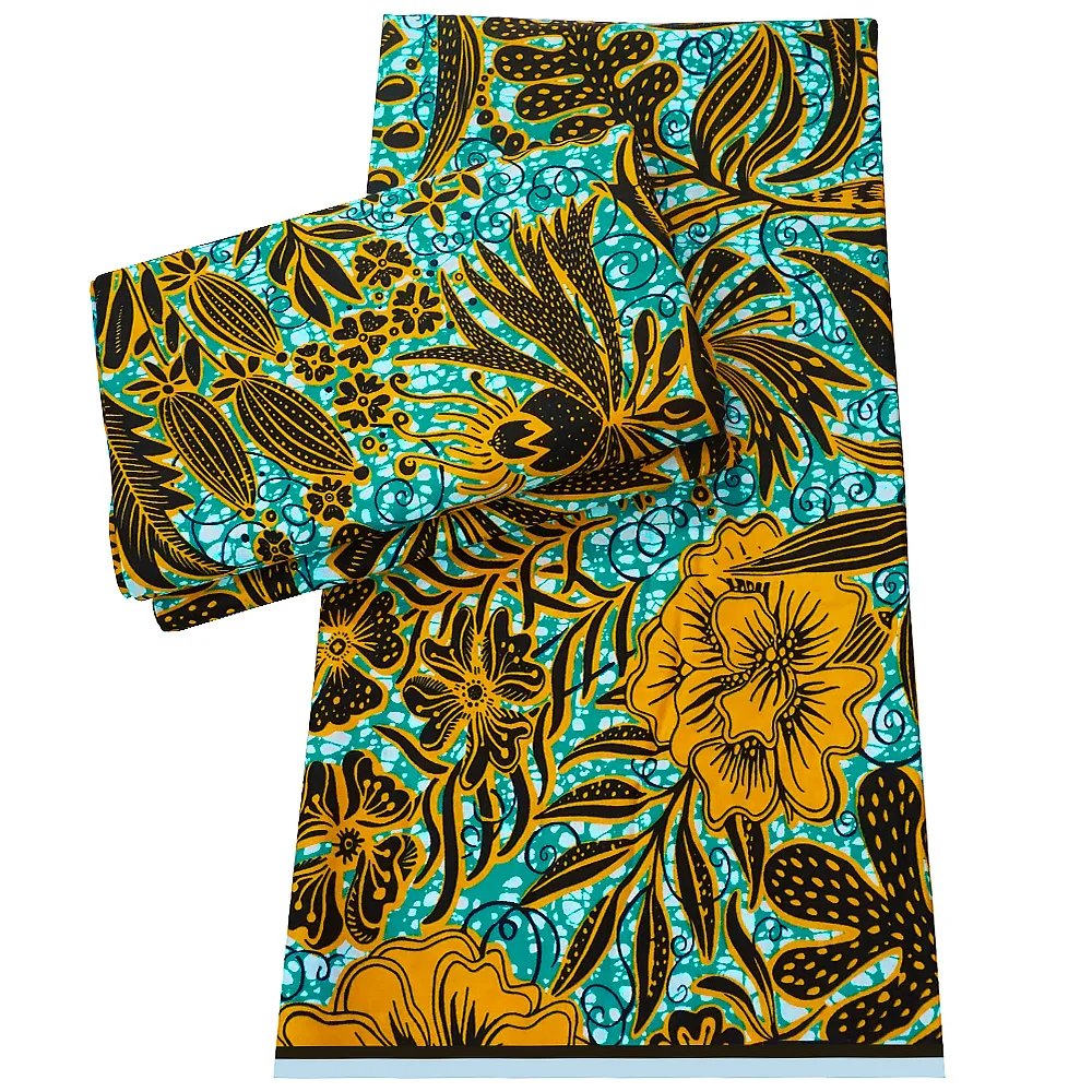 Новая африканская ткань оптовая цена 100% хлопок высокое качество цветочный узор