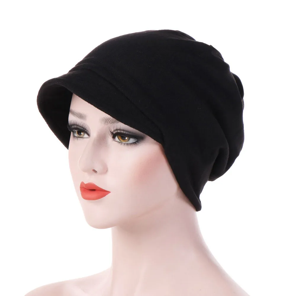 

Women Cotton Warm Windproof Chemotherapy Cap Muslim Hat Head Wrap Cap