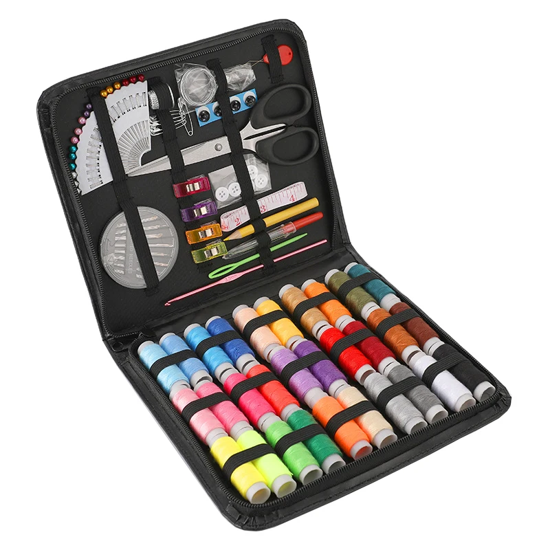 

112Pcs Portable Sewing Kits DIY Multi-function Sewing Box Set for Hand Stitching Embroidery Thread Sewing Accessories Sewing Kit
