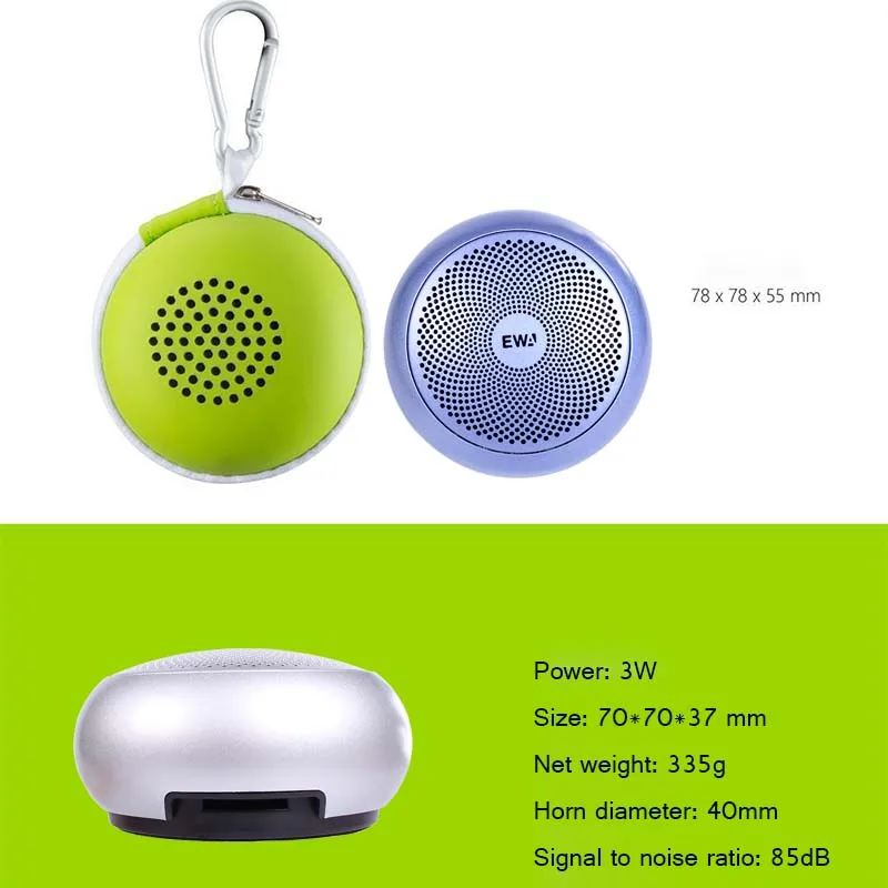 Bluetooth Колонка EWA A110 портативная TWS mp3 плеер беспроводной динамик для