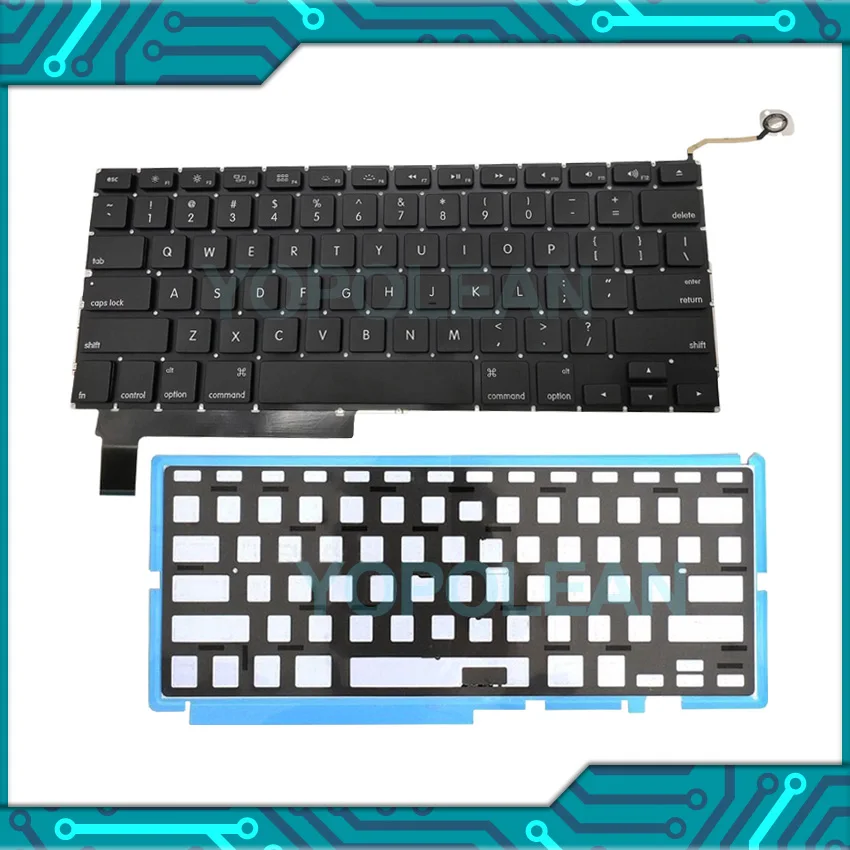 

Новая английская раскладка для клавиатуры Macbook Pro Unibody 15 дюймов A1286, комплект подсветки клавиатуры 2009 2010 2011 2012 лет