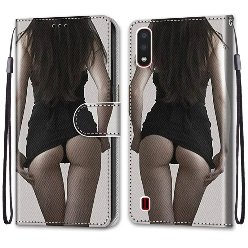 

Оригинальный модный Забавный Чехол-книжка A01 с рисунком для Samsung Galaxy A 01 A01 Core A013 SM-A015F A013F, кожаный бумажник с отделением для карт