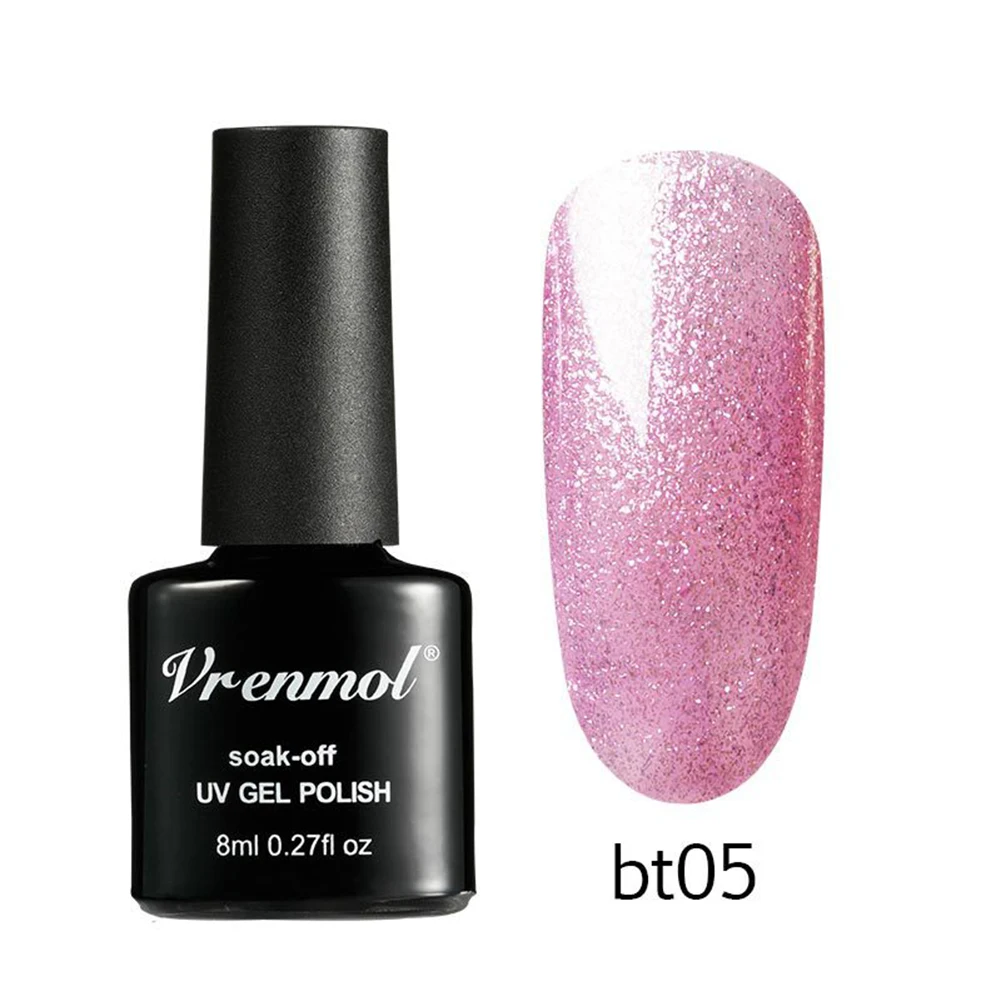 1Pc Glitter Gel Polish Soak Off UV LED Nail Art Varnish Shining Long Lasting Base Suitable to apply on UV gel nails, acrylic