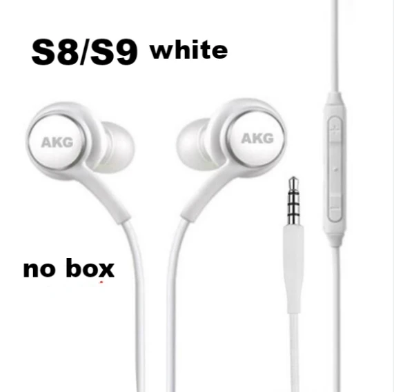 Наушники AKG черные eo IG955 3,5 мм/type-c в уши с микрофоном Проводная гарнитура для Galaxy samsung note10/note10+ S8 S9 s10 смартфон - Цвет: S8 S9 white no box