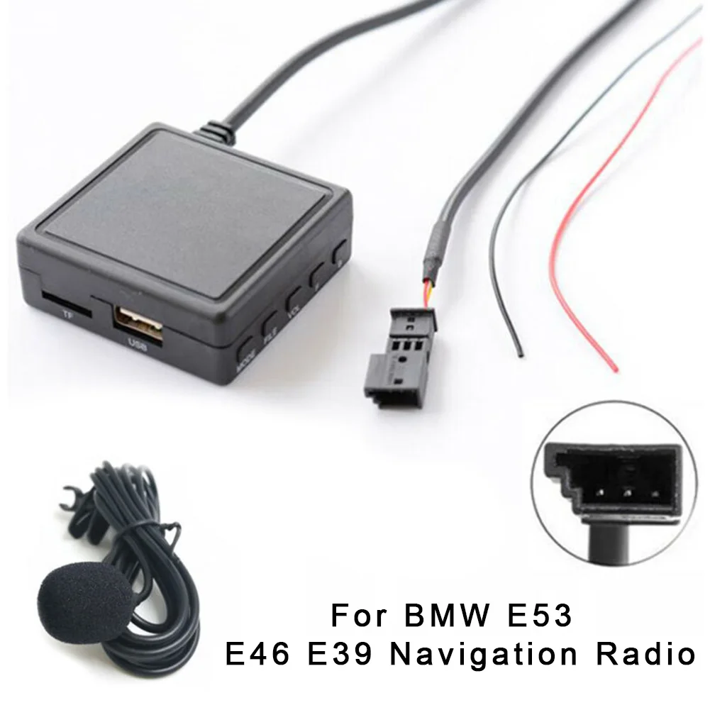 Автомобильный AUX-Кабель-адаптер с микрофоном USB 3pin к Bluetooth-совместимому модулю для