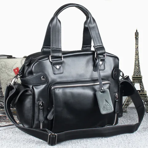 Популярная классическая Высококачественная горизонтальная квадратная мужская деловая Дорожная сумка из искусственной кожи высокого качества в стиле ретро