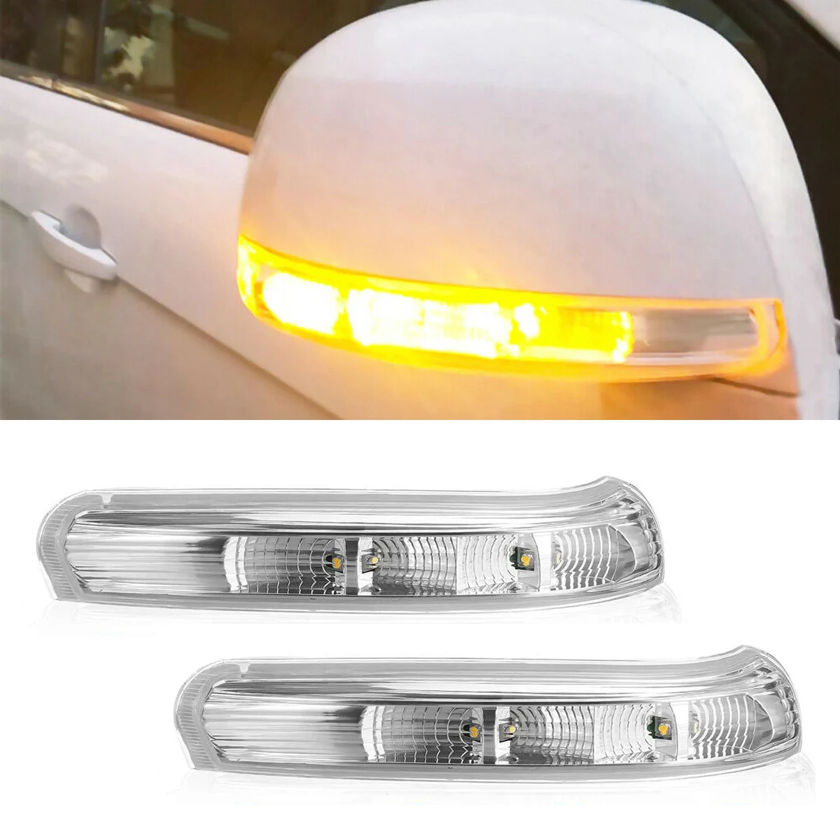 

2PCS Left Right LED Yellow Side Mirror Lamp Turn Signal Blinker Light for Chevrolet Captiva 2007-2016 Car Styling