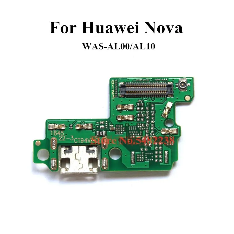 

New USB Charging Port Dock MIC Flex cable For Huawei Nova WAS-AL00 AL10 USB Charger plug with microphone board Connector