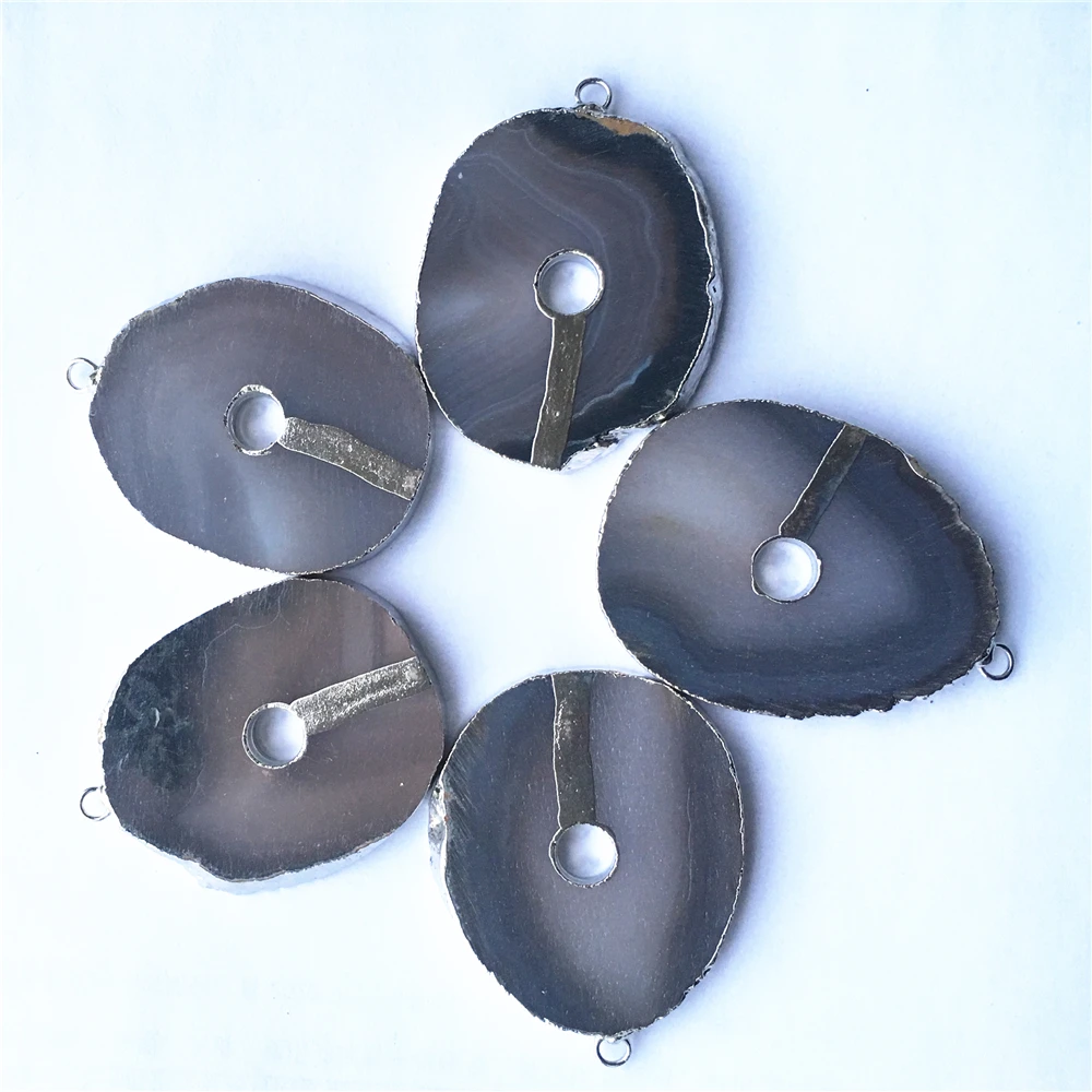 Новые Подвески из натурального агата подвески камня неправильной формы платина