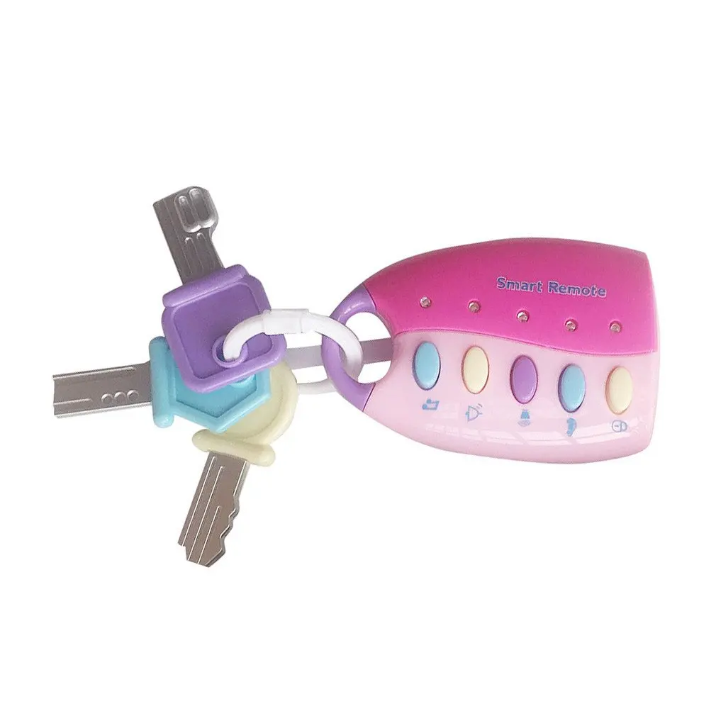 

Puzzle Music Car Key Toy Colorful Flash Music Smart Remote Control Car Sounds Cartoon Baby Kids Toys