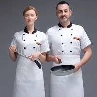 pastry cooking hotel chef uniform men and women short sleeve kitchen jacket catering restaurant hotel bakery breathable workwear