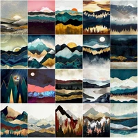 chenistory oil painting by numbers sunset landscape handpainted home decoration picture abstract digital painting canvas