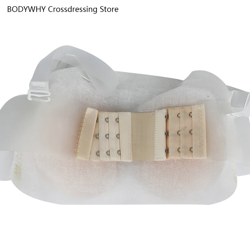 Silicone Prosthetic Fake V-neck Breast Cross Section 8CM Widened Transparent Invisible Shoulder Strap Conjoined Soft Fake Breast