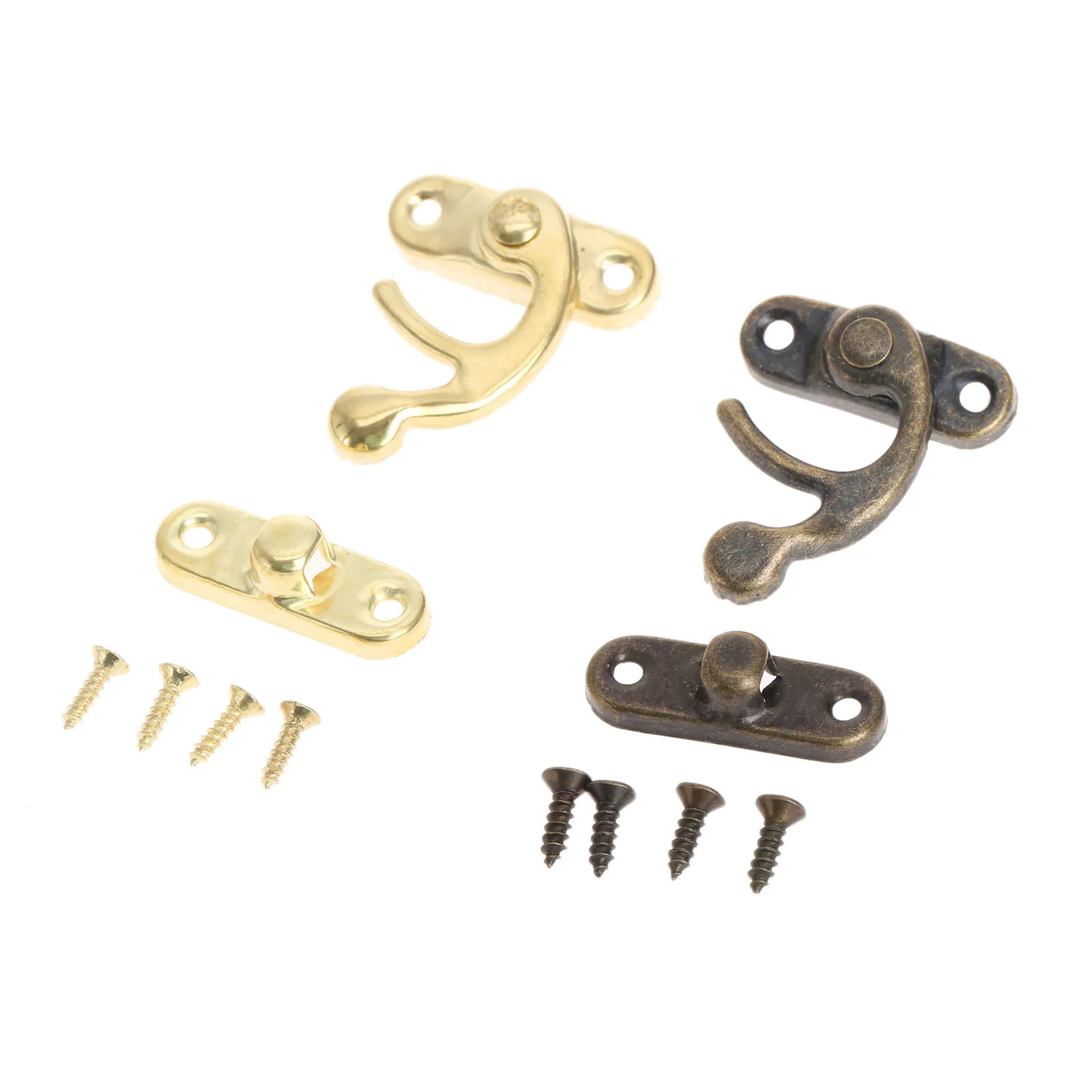 Защелка с крючком винтажная под античную бронзу/золото 28 х28 мм 12 шт. |