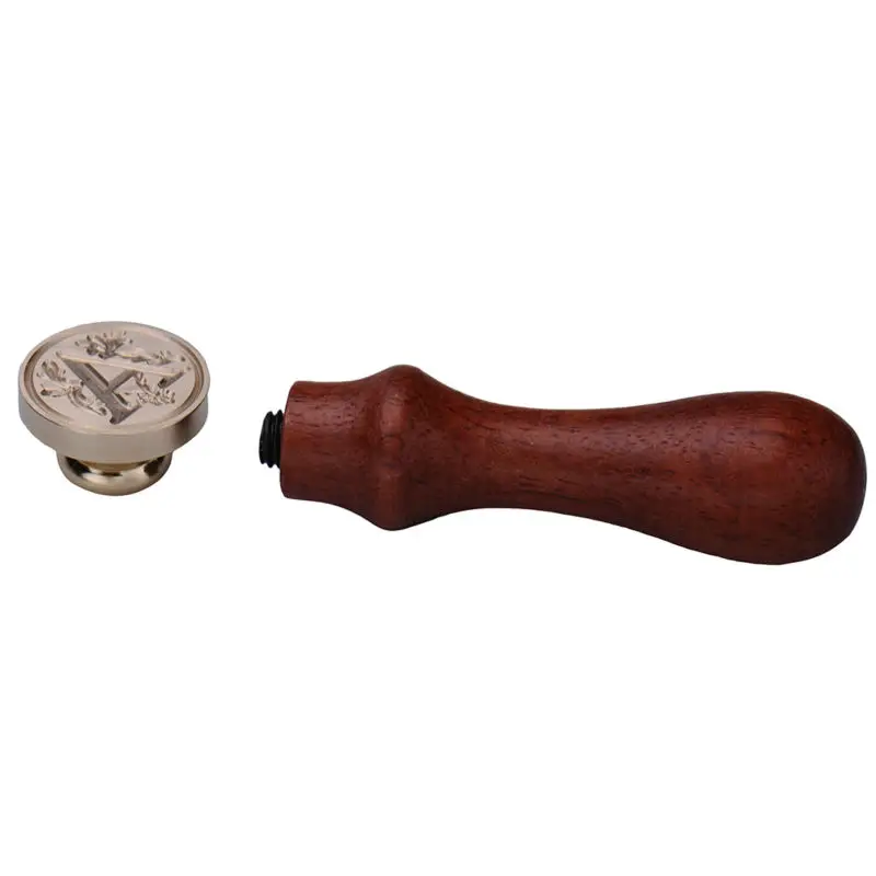 Винтаж Персонализированные Начальная буква печать штамп Деревянный Алфавит