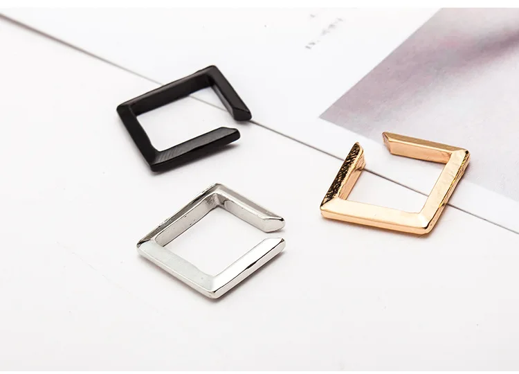 Панк-рок геометрические звезды квадратные клипсы для ушей манжеты серьги без