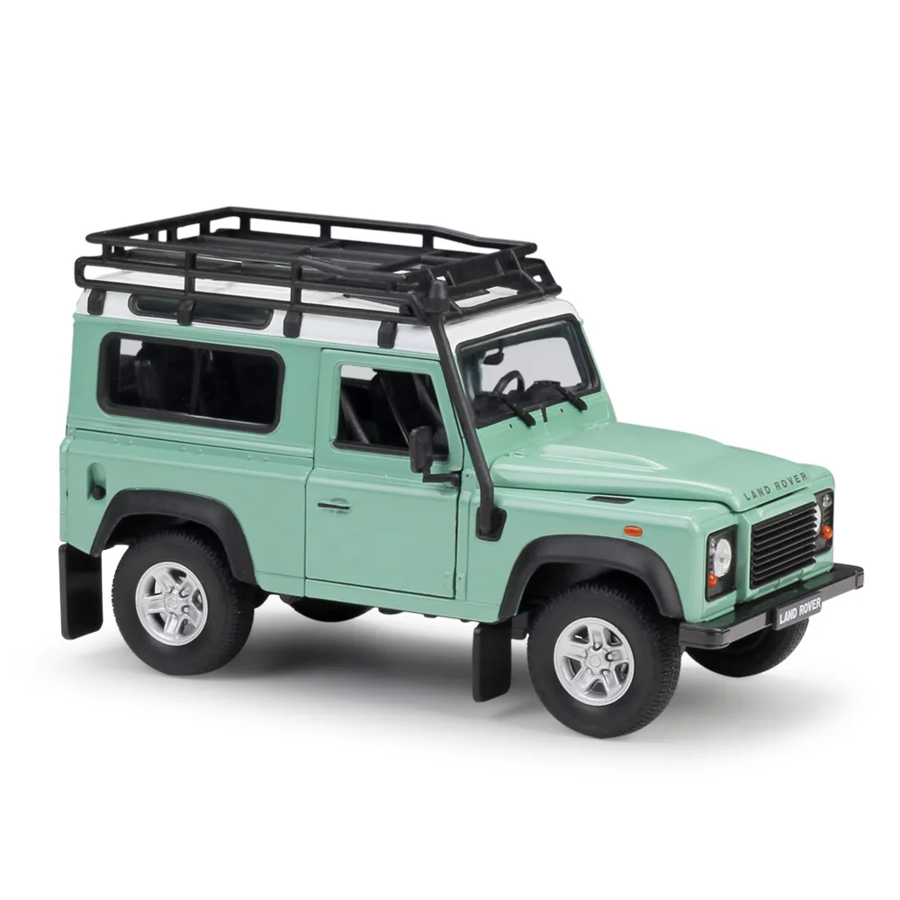 WELLY 1:24 Land Rover Defender Aurora Зеленый Спортивный Автомобиль Моделирование сплава модель