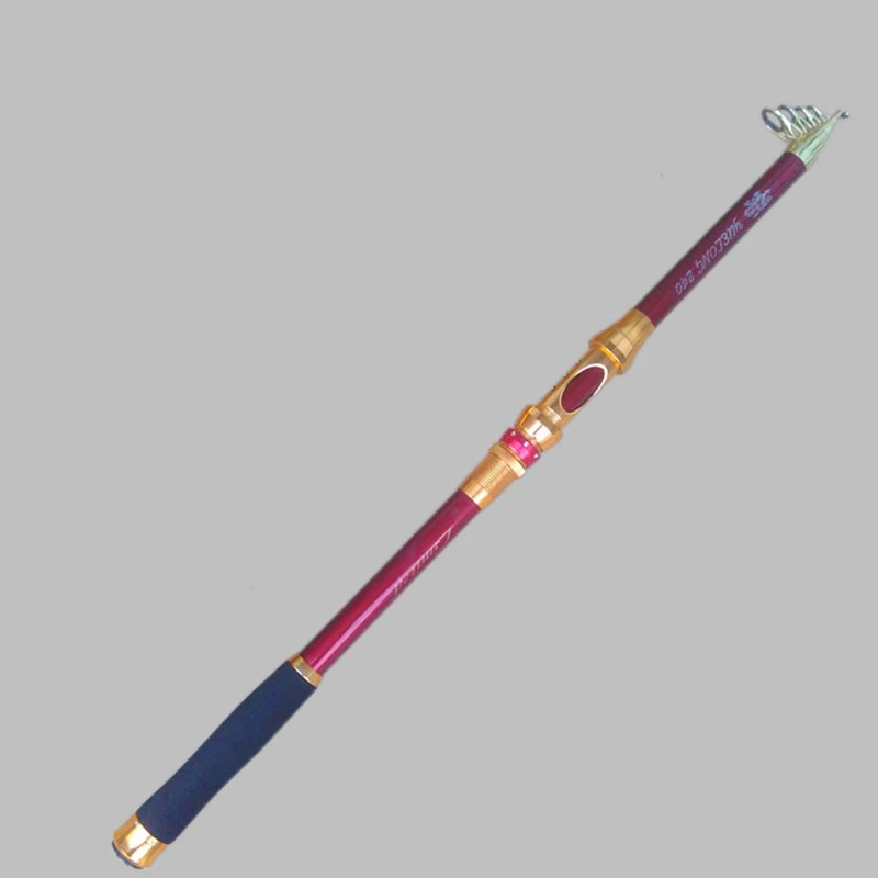 YUYU Fishing Rod Carbon Portable Spinning rods for fishing feeder Fishing Rods carp Hard Fishing Rod Telescopic spinning - Цвет: 20 red