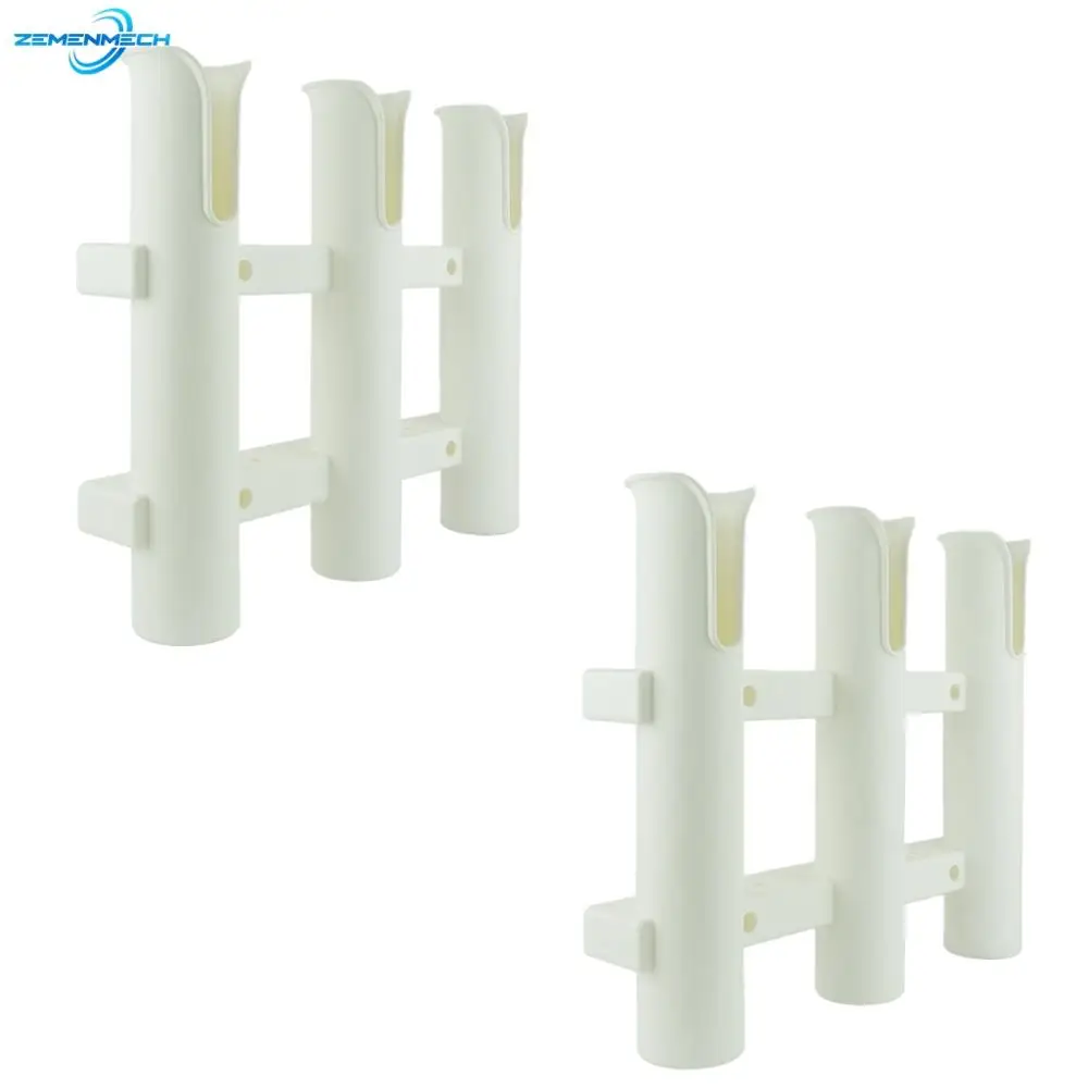

2PCS White Plastic Fishing Rod Holder Fishing Tackle Socket for Boat Marine Angling Box Kayak Yacht Catamaran Inflatable Dinghy