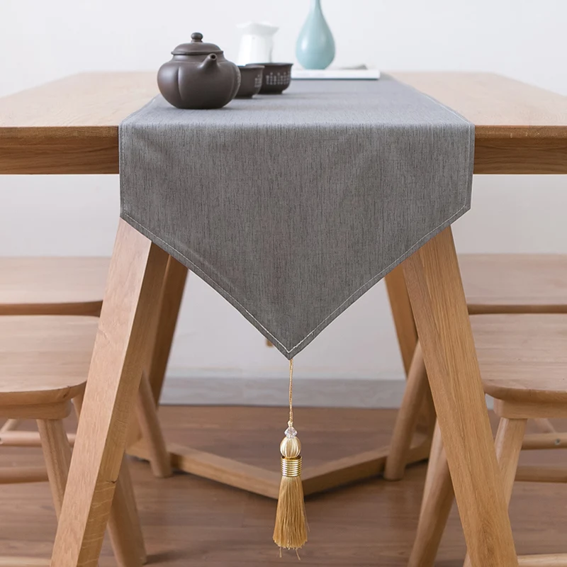 Однотонная декоративная хлопковая цветная скатерть для чайного стола с