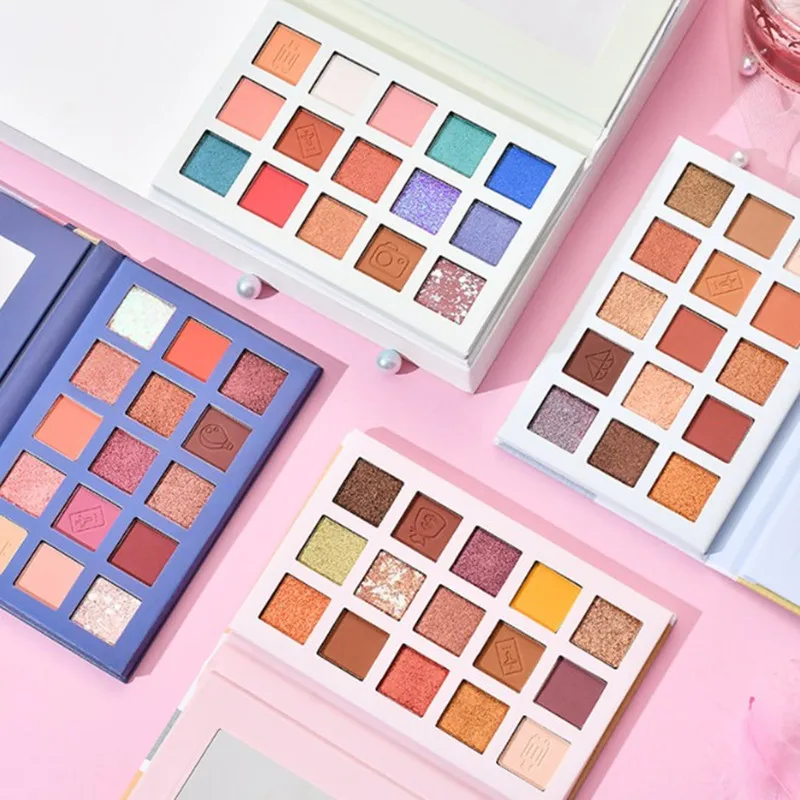 15 цветов телесного цвета сияющие блестящие тени для век Палитра мерцающие