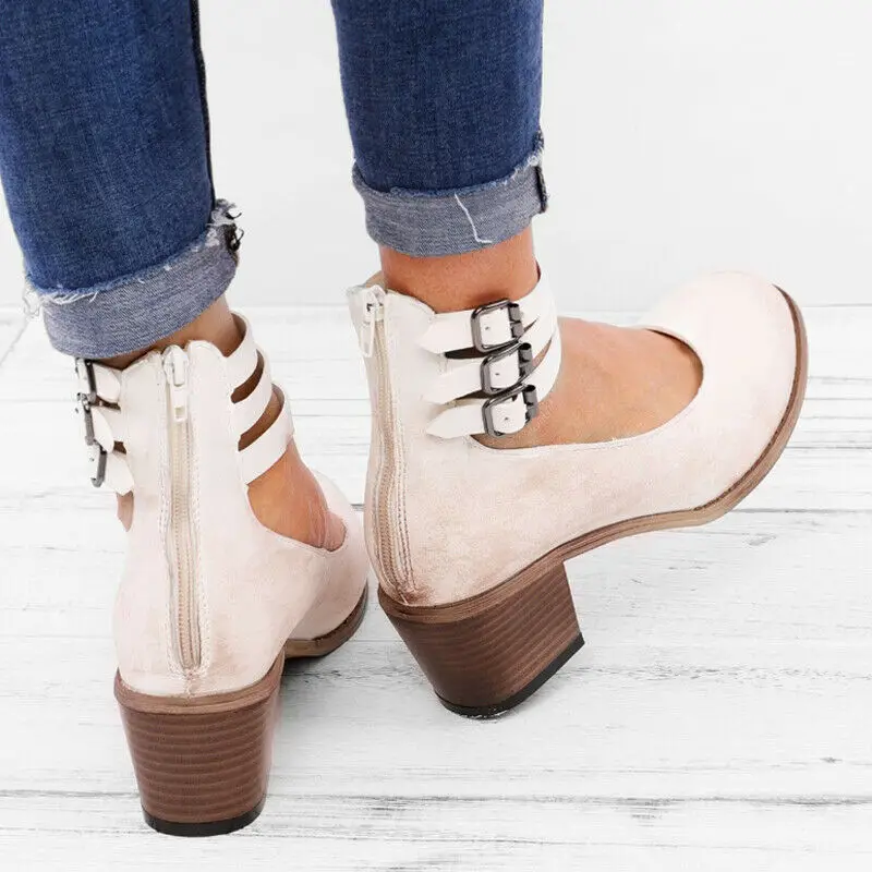 

Litthing Summer Ladies Shoes Side Pointed Toe Pumps Med Heels Dress Boat Shoes Wedding Pumps Tenis Feminino Sandals Shoes Woman