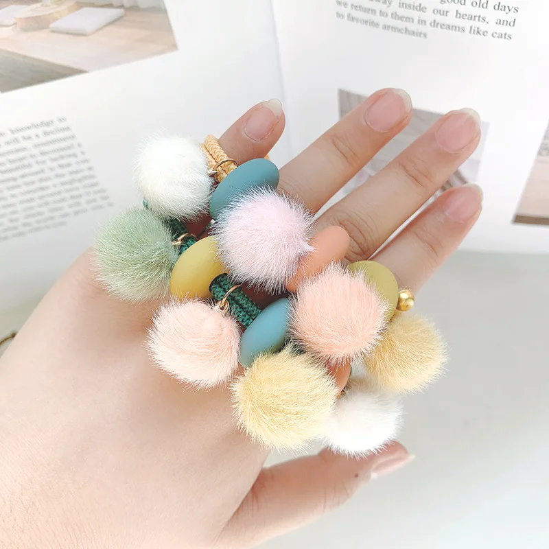 

1 шт., Женская эластичная плюшевая повязка для волос с бусинами