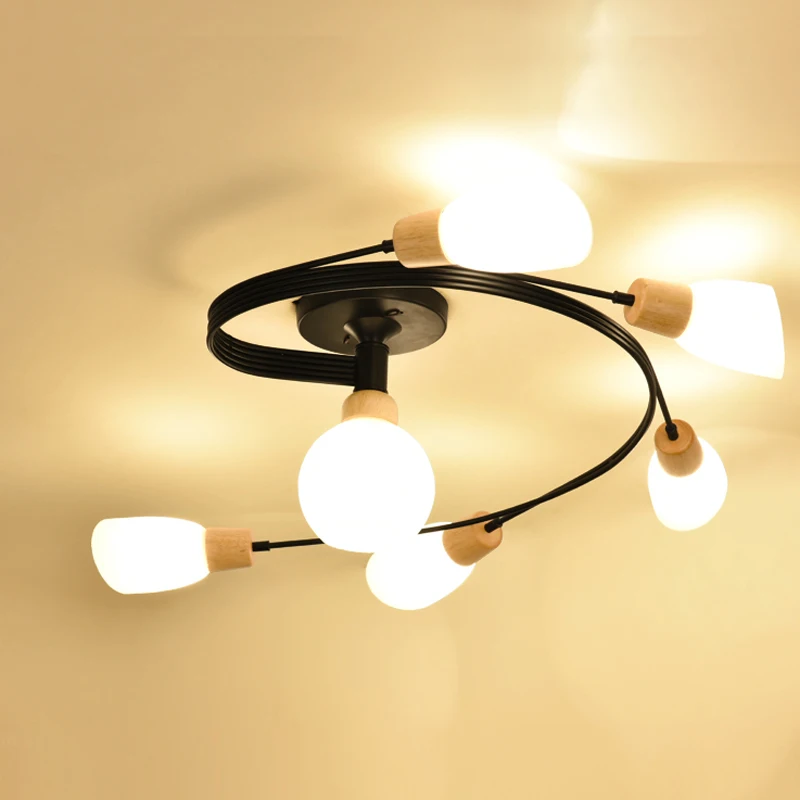 

modern creative iron ceiling lights for living room retro ceiling lamp industrial vintage led e27 AC110 220V