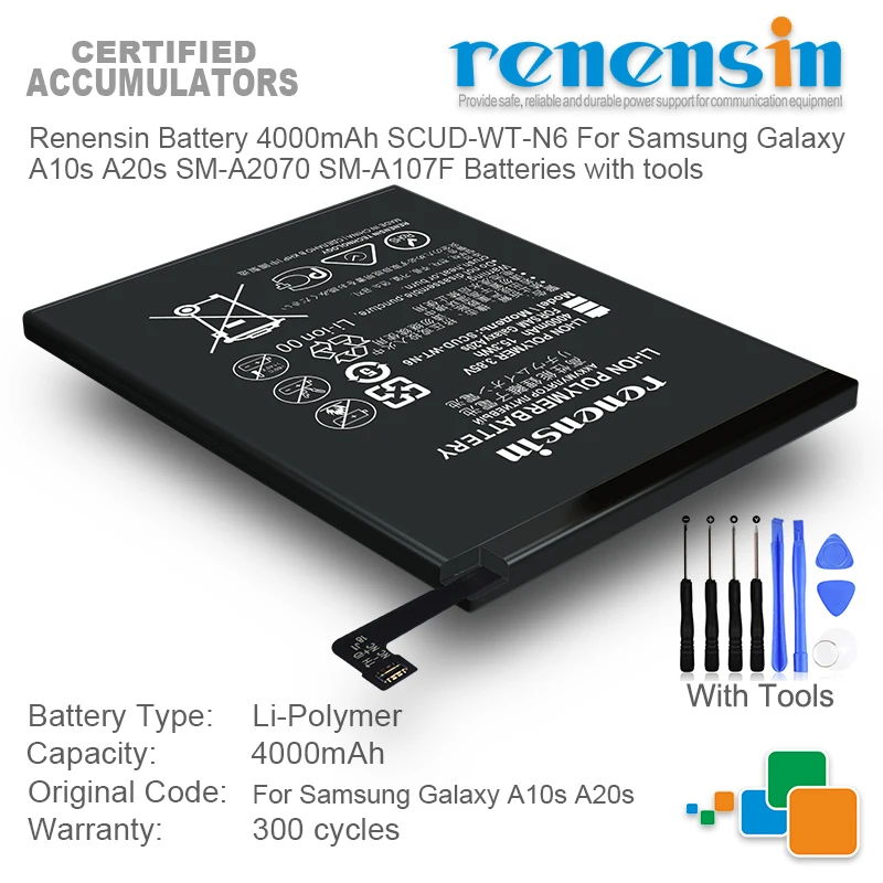 Renensin батарея 4000 мА/ч SCUD WT N6 для Samsung Galaxy A10s A20s SM A2070 A107F батареи с