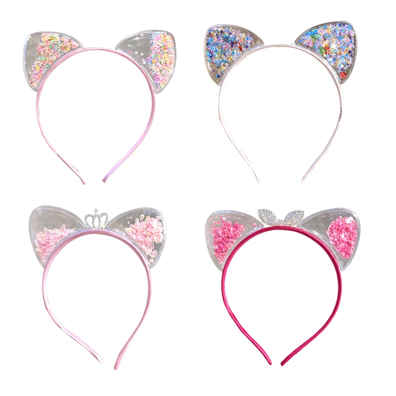 Милые аксессуары для волос маленьких девочек повязка на голову с блестками