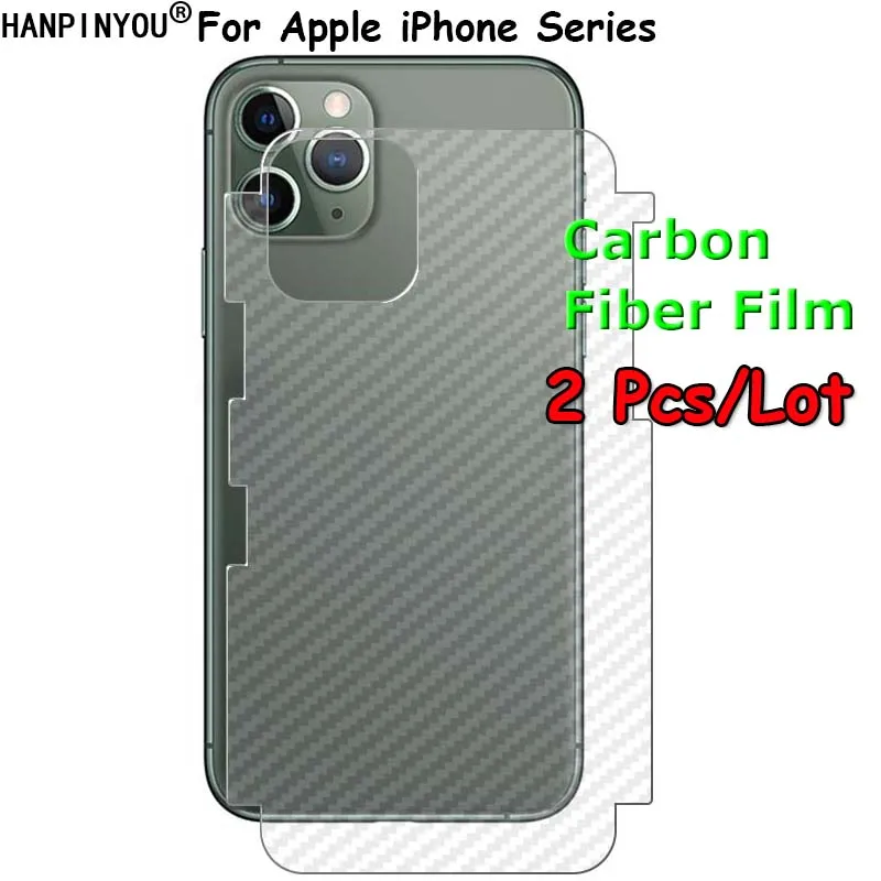 2 шт. для Apple iPhone 11 Pro X Xs Xr 7 8 6 6s 5 5S SE Plus Max 3D полная крышка задняя мягкая углеродная