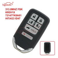 kigoauto kigoauto kr5v1x smart car key 6 button 313 8mhz id47 pcf7938 72147 tk8 a61 for honda odyssey driver 2014 2015 2016 2017