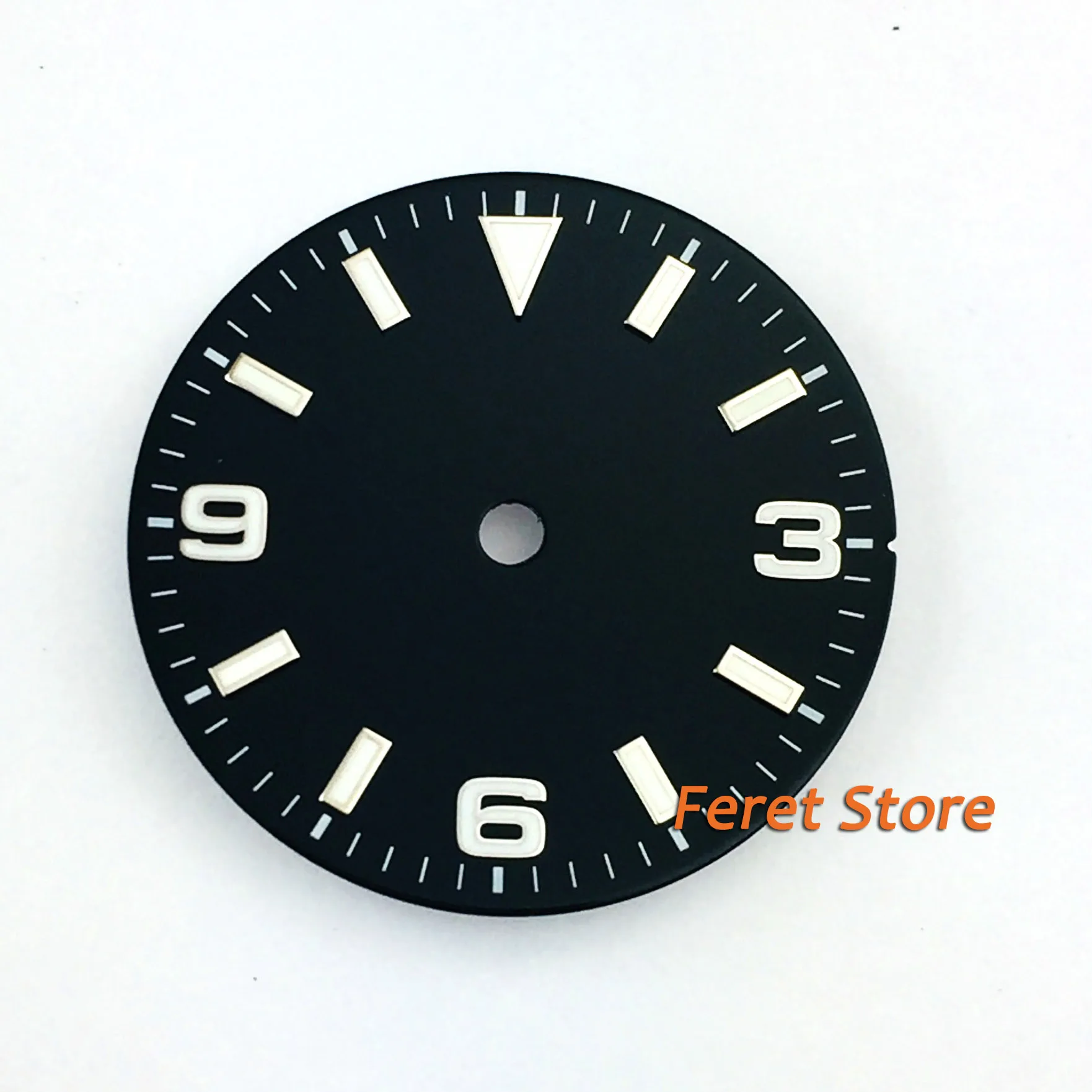 Часы с циферблатом 29 мм мужские часы без логотипа черный циферблат подходит для