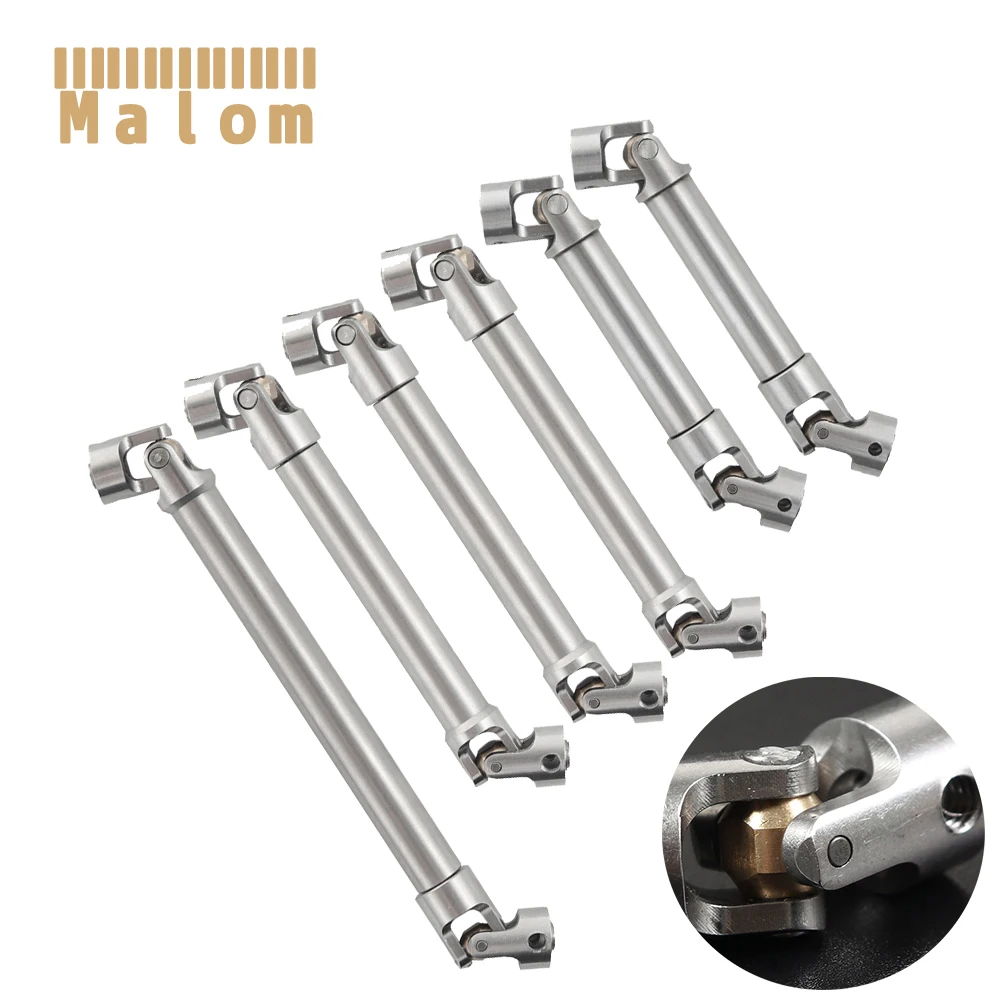 

2pcs Stainless Steel Drive Shaft for 1/10 RC Crawler Axial SCX10 Wraith Capra D90 TF2 Traxxas TRX4 TRX6 Tamiya Redcat GEN8