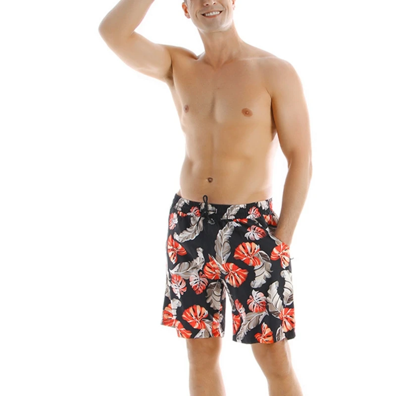 Мужские быстросохнущие Летние плавки с кокосовыми тропическими листьями