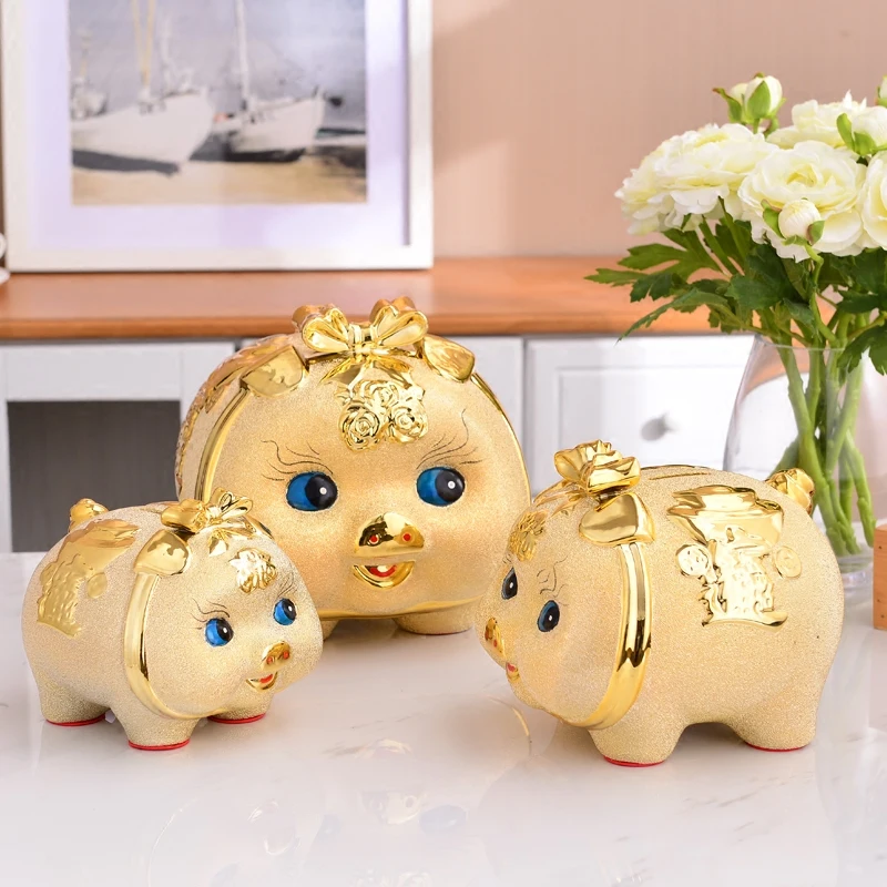 

Coin Money Piggy Bank Large Pig Cute Secret Safe Mystery Piggy Bank for Kids Gift Saving Tirelire Adulte Home Decoration DF50MB