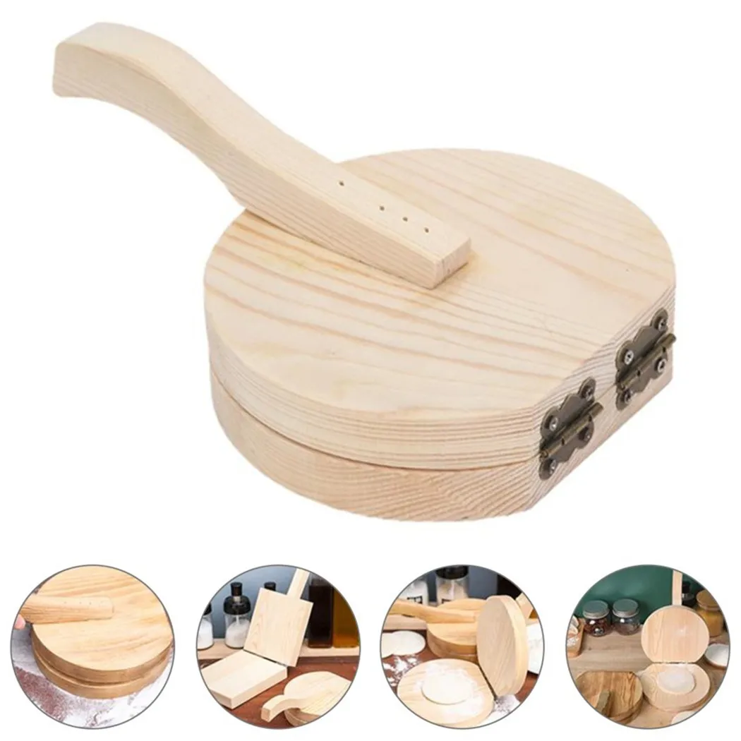 

1pc Dough Pressing Tool Dough Presser Dumpling Skin Wood Dumpling Wrappers Presser Kitchen Gadgets Rolling Pins & Pastry Boards